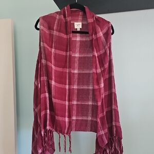 Burgundy Checkered Wrap
